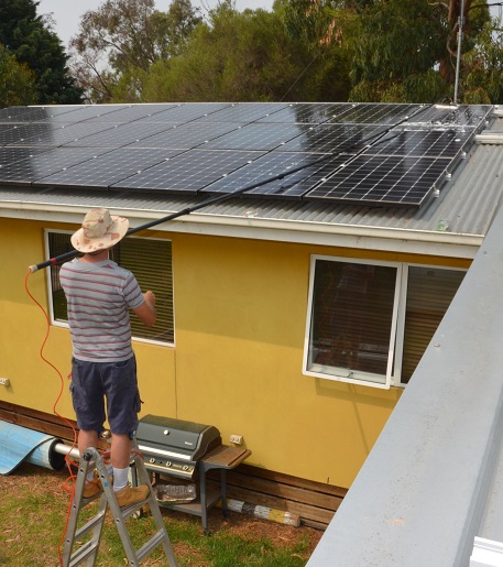 Cleaning solar panels geelong